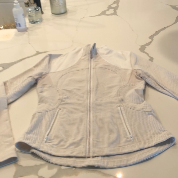 lululemon athletica Jackets & Blazers - Lululemon white and tan gingham jacket and tank